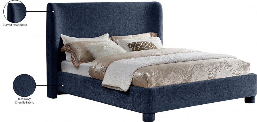 Lit double en tissu chenille Penny