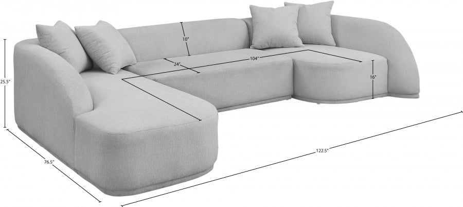 Canapé sectionnel en tissu Rita
