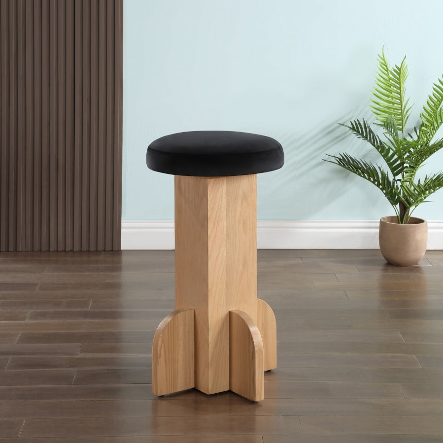 Tabouret de bar/comptoir en velours Wyatt