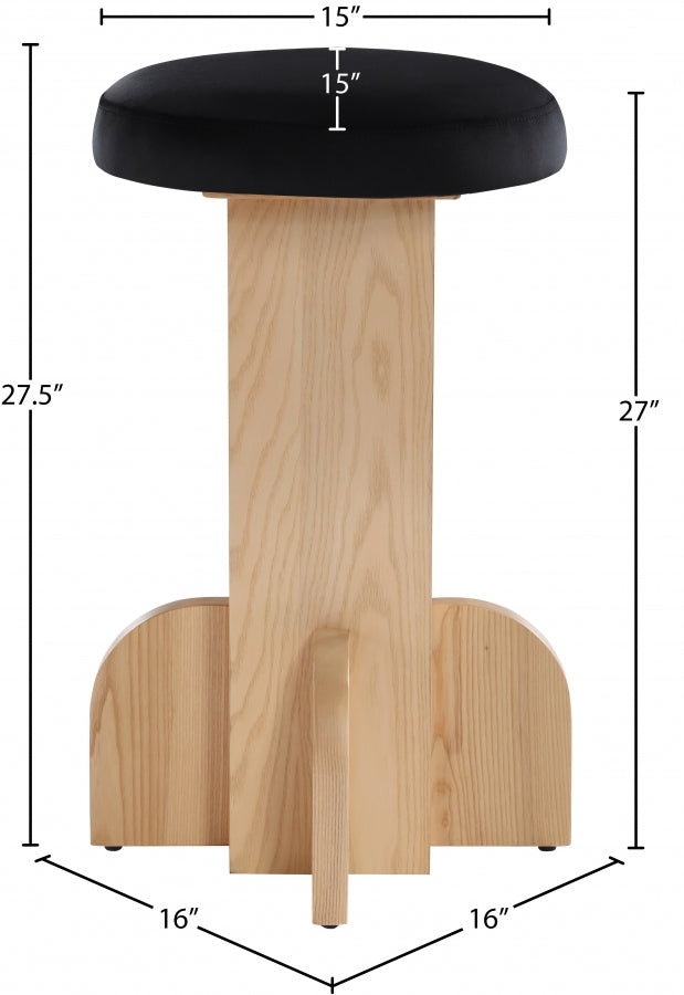 Tabouret de bar/comptoir en velours Wyatt