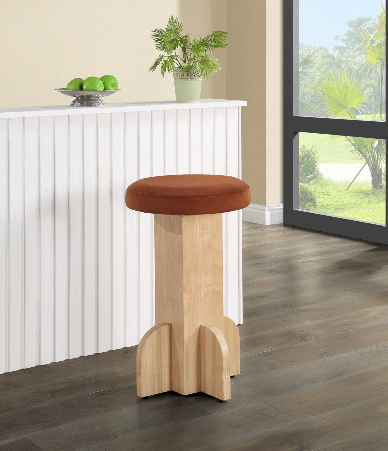 Tabouret de bar/comptoir en velours Wyatt