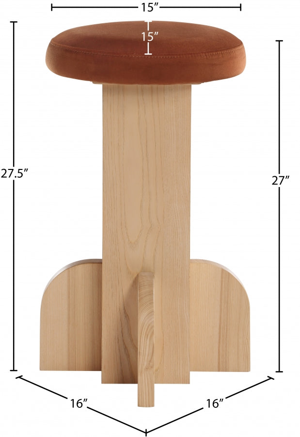 Tabouret de bar/comptoir en velours Wyatt