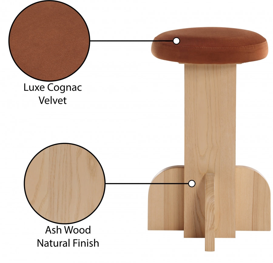 Tabouret de bar/comptoir en velours Wyatt