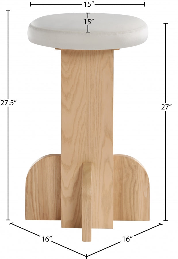 Tabouret de bar/comptoir en velours Wyatt
