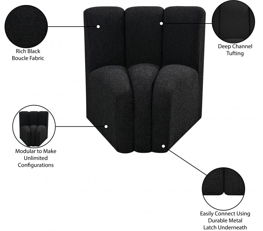 Chaise Modulaire en Tissu Arc Boucle