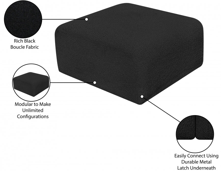 Pouf en tissu Arc Boucle