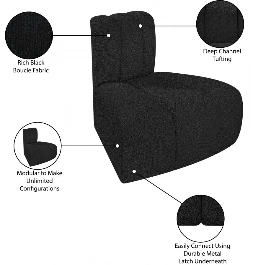 Chaise Modulaire en Tissu Arc Boucle