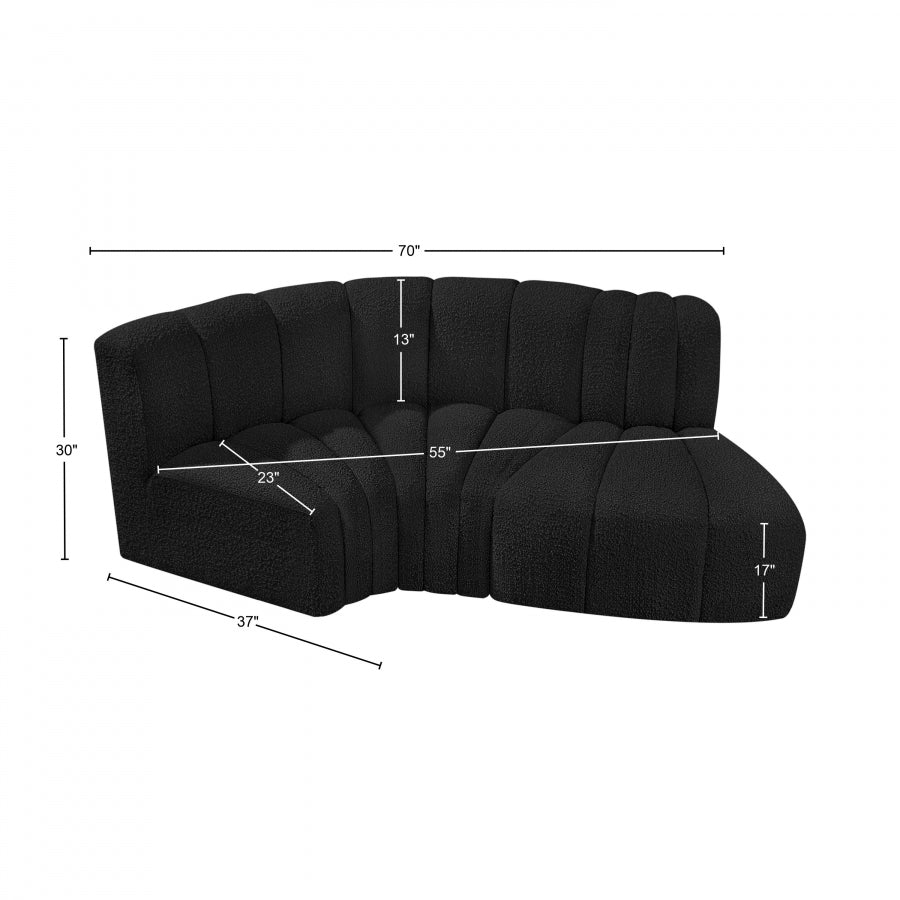 Tissu Boucle Arc 3pc. En coupe