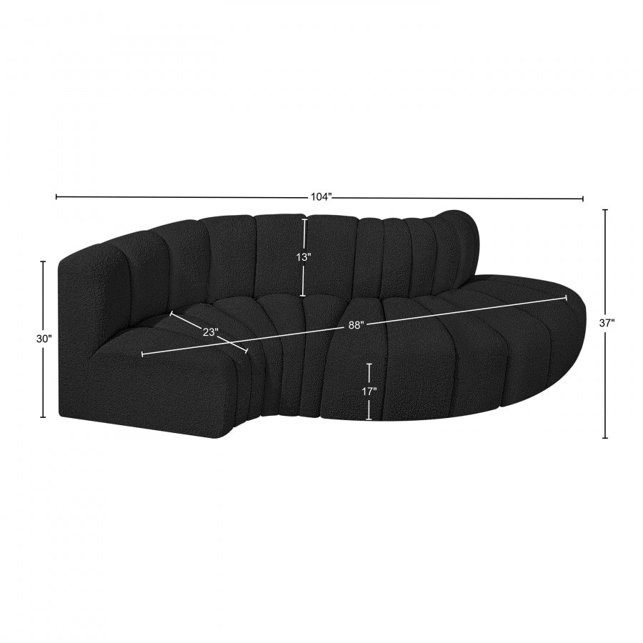 Tissu Boucle Arc 4pc. En coupe