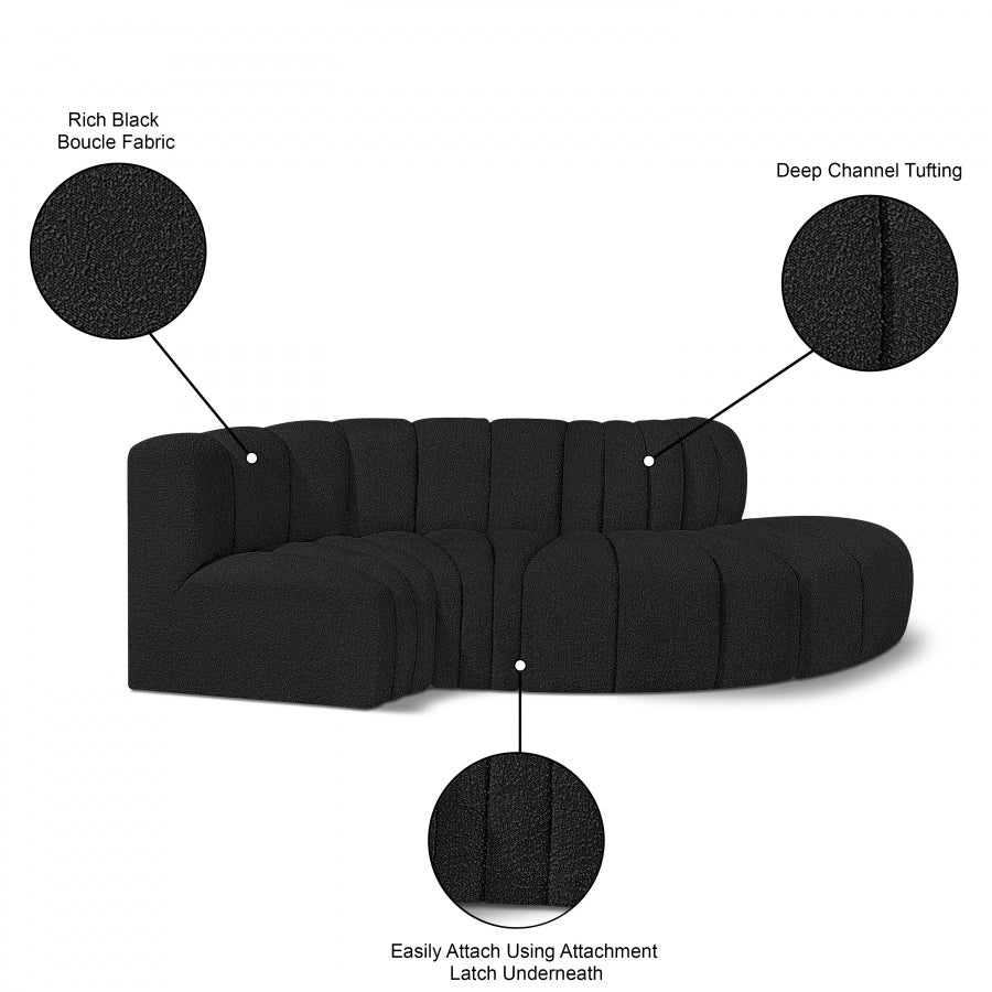 Tissu Boucle Arc 4pc. En coupe