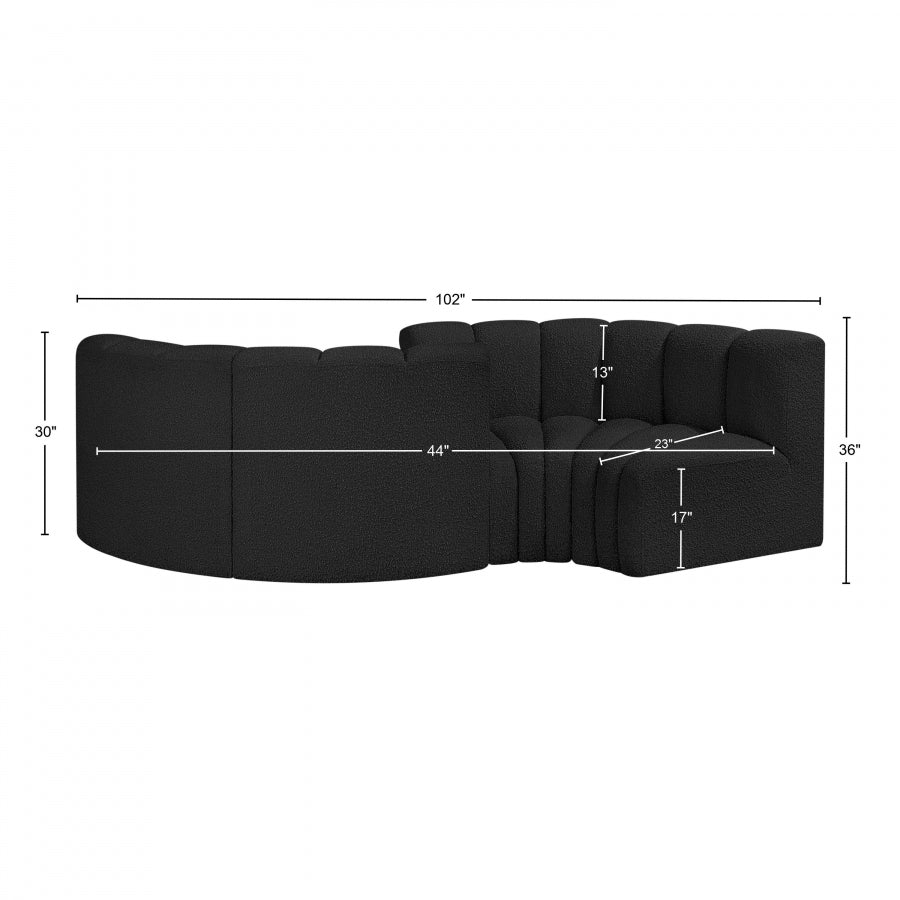 Tissu Boucle Arc 4pc. En coupe