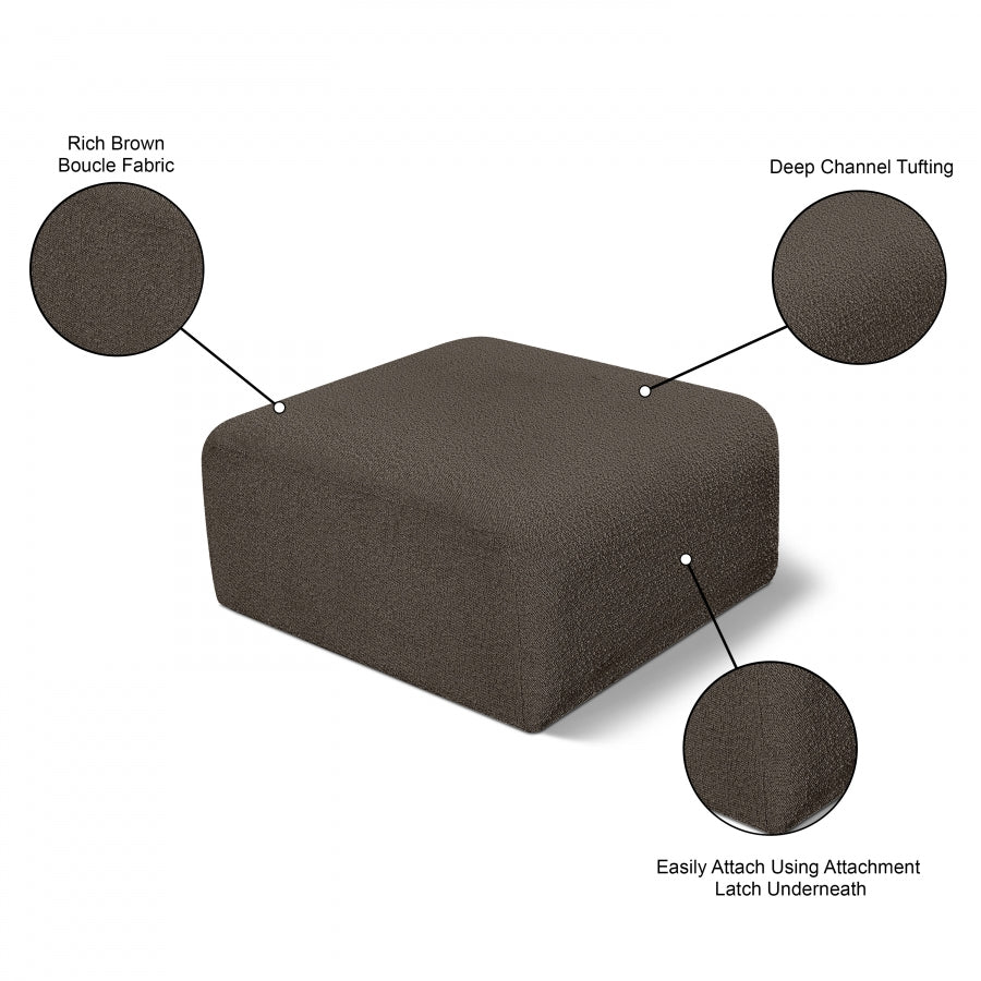 Pouf en tissu Arc Boucle