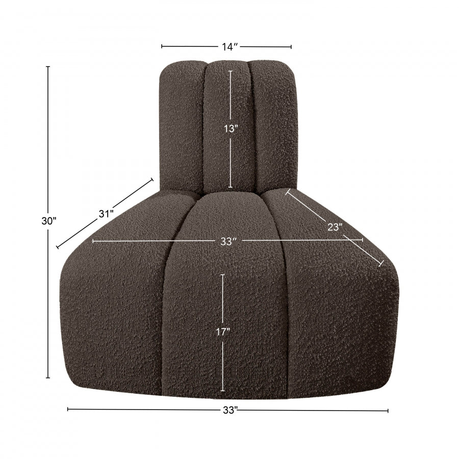 Chaise Modulaire en Tissu Arc Boucle