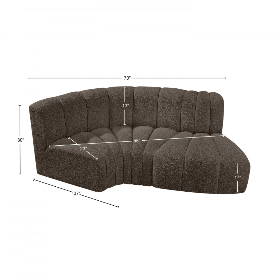 Tissu Boucle Arc 3pc. En coupe
