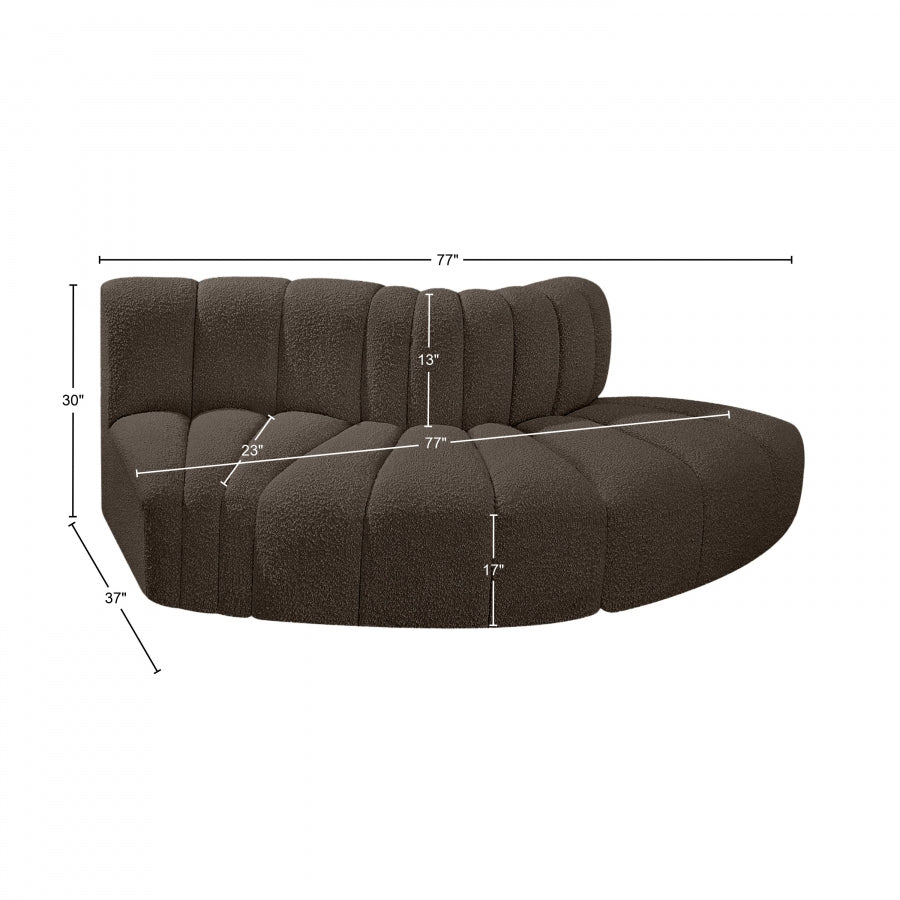 Tissu Boucle Arc 3pc. En coupe