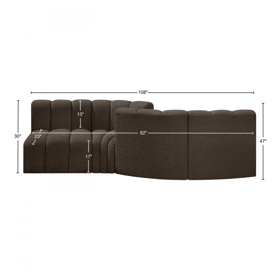 Tissu Boucle Arc 4pc. En coupe