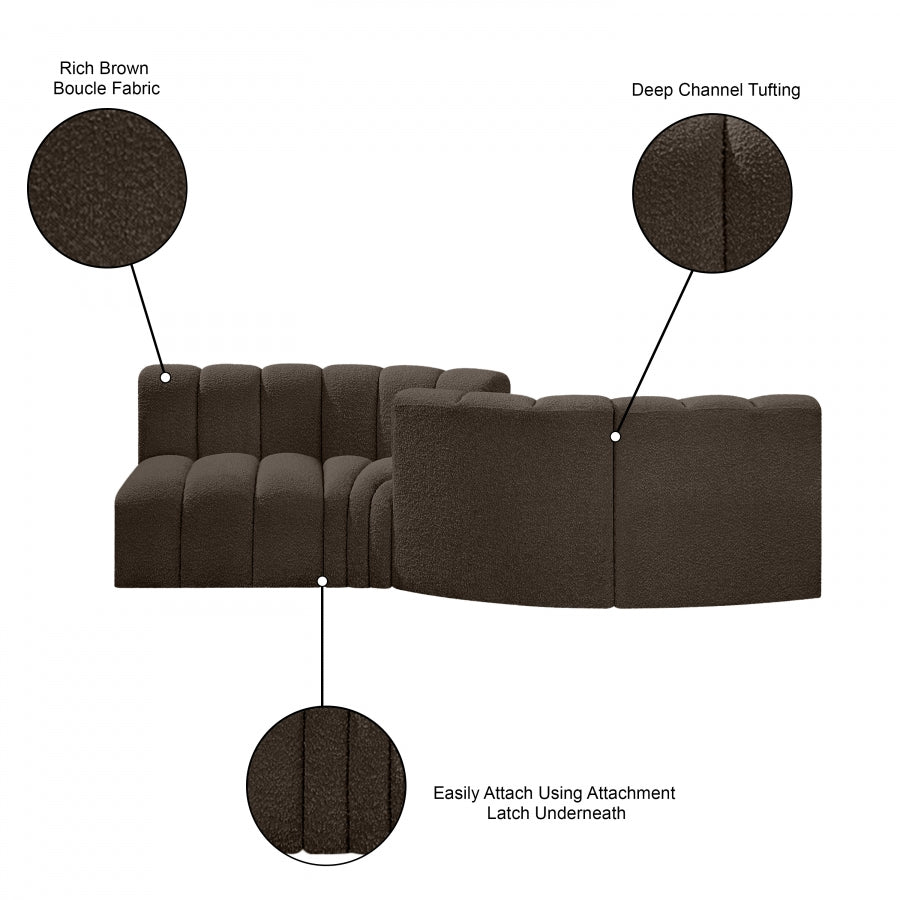 Tissu Boucle Arc 4pc. En coupe