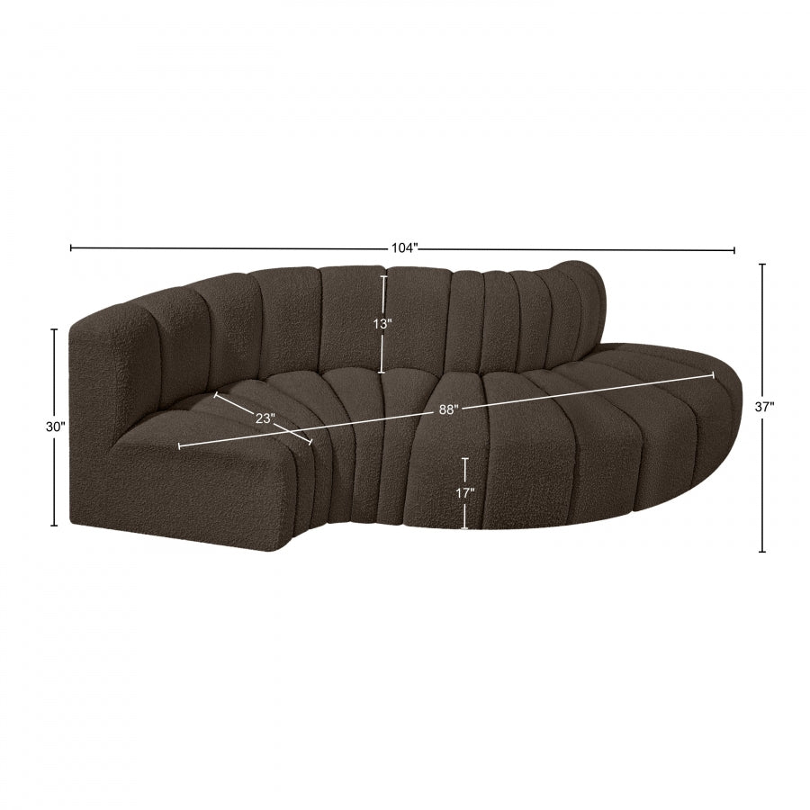 Tissu Boucle Arc 4pc. En coupe