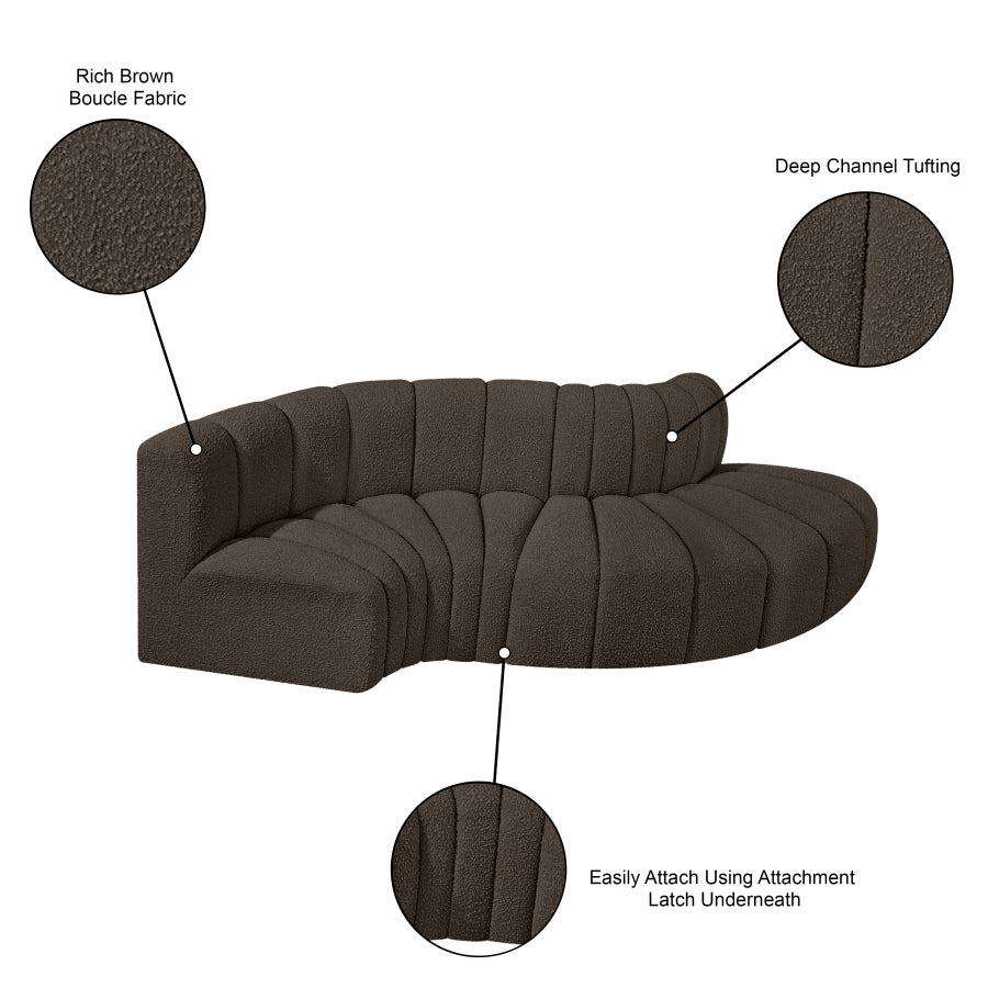 Tissu Boucle Arc 4pc. En coupe