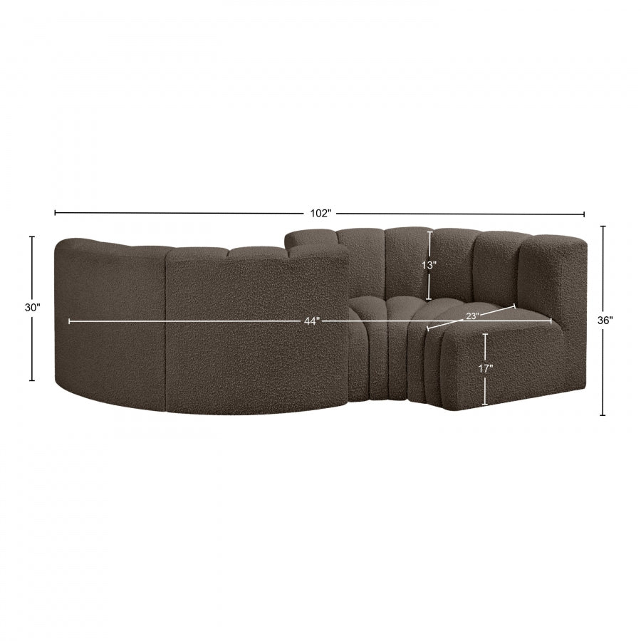 Tissu Boucle Arc 4pc. En coupe