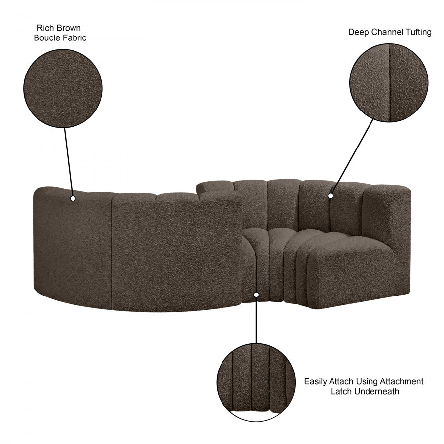 Tissu Boucle Arc 4pc. En coupe