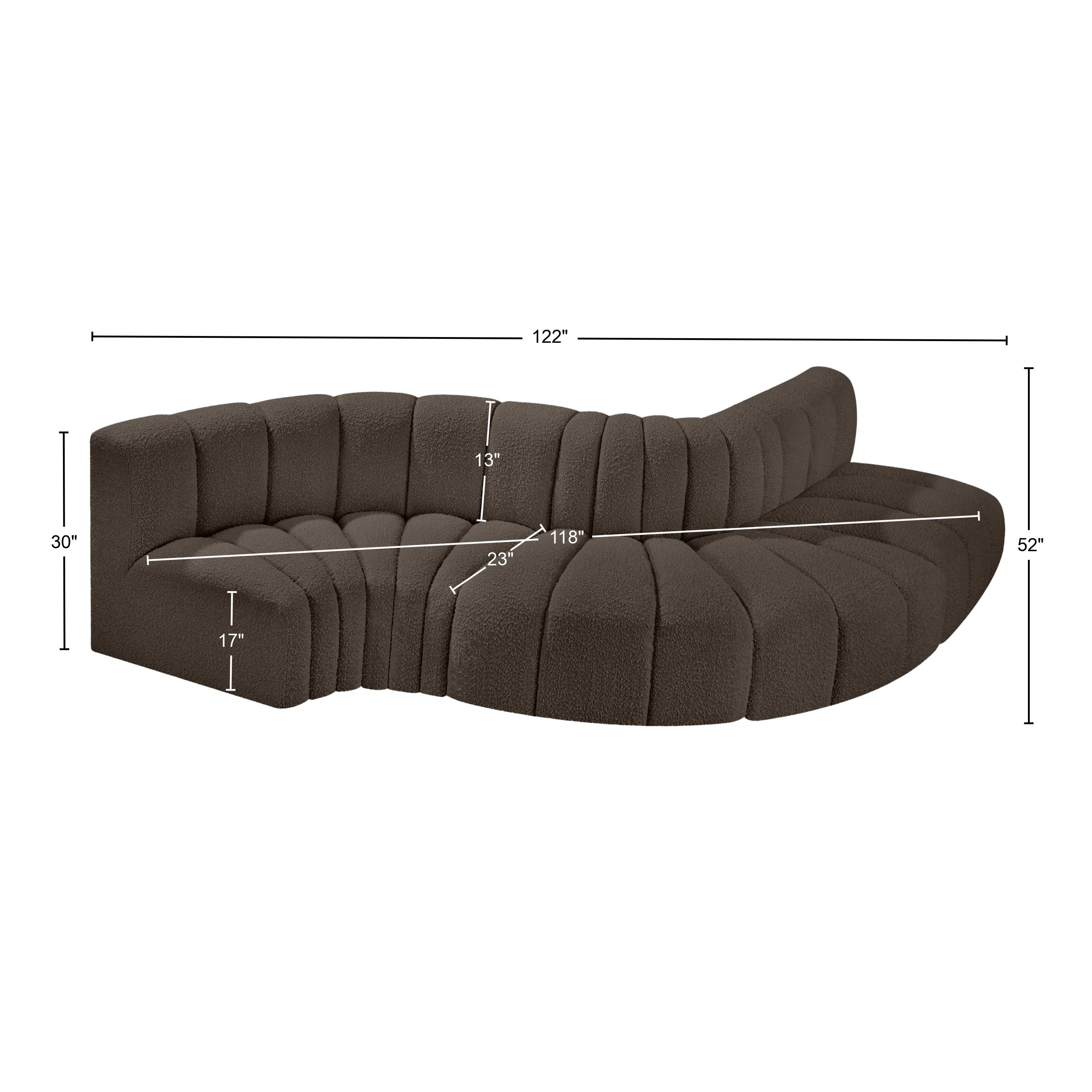 Tissu Boucle Arc 5pc. En coupe