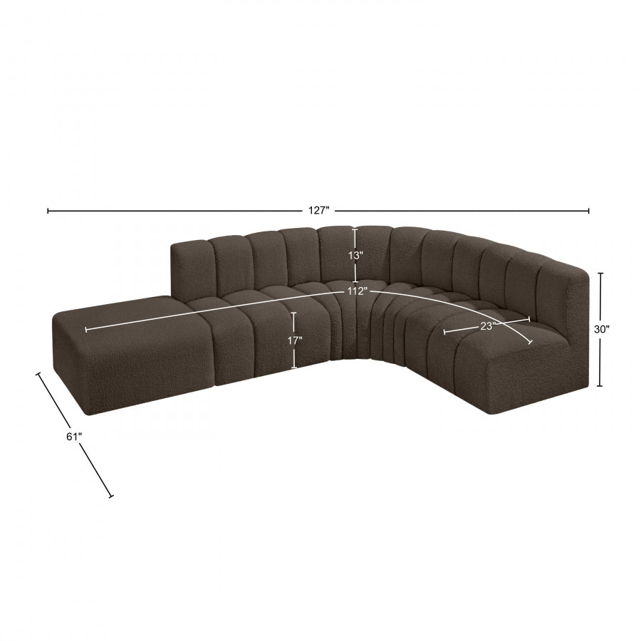 Tissu Boucle Arc 5pc. En coupe