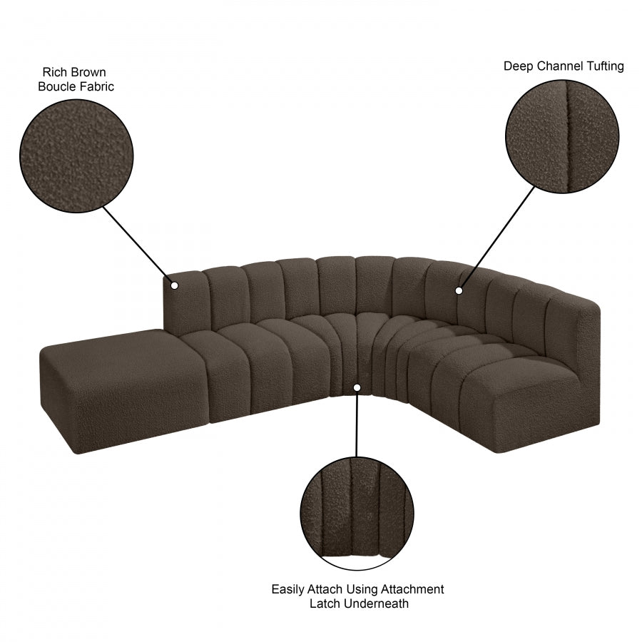 Tissu Boucle Arc 5pc. En coupe