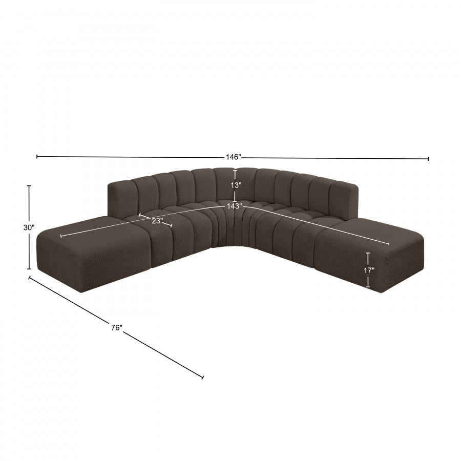 Tissu Boucle Arc 6pc. En coupe