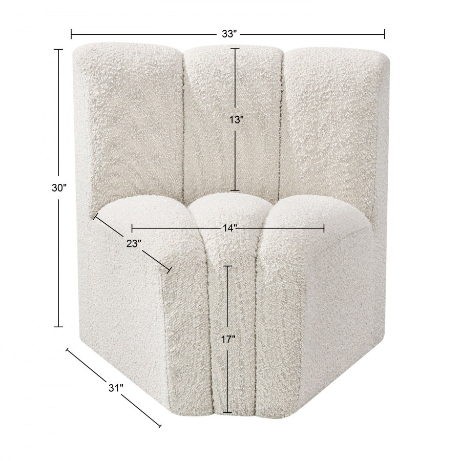 Chaise Modulaire en Tissu Arc Boucle