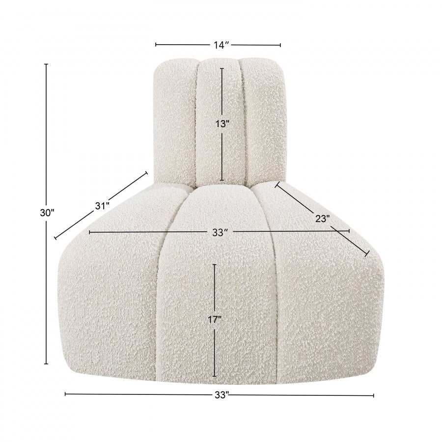 Chaise Modulaire en Tissu Arc Boucle