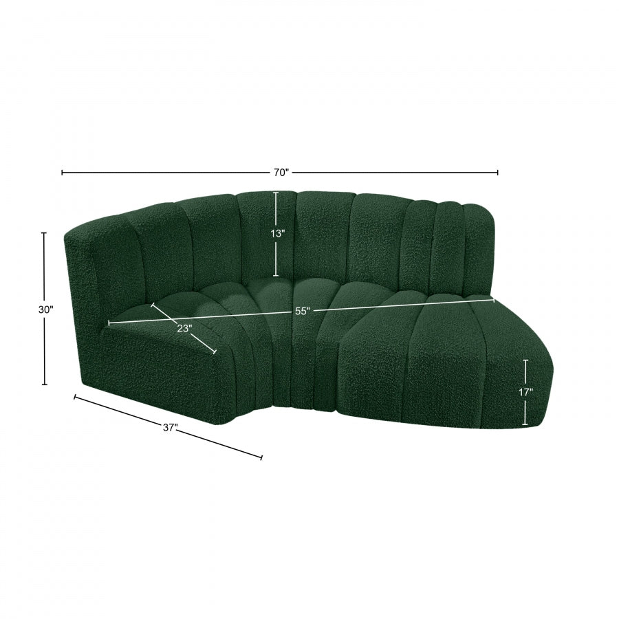 Tissu Boucle Arc 3pc. En coupe