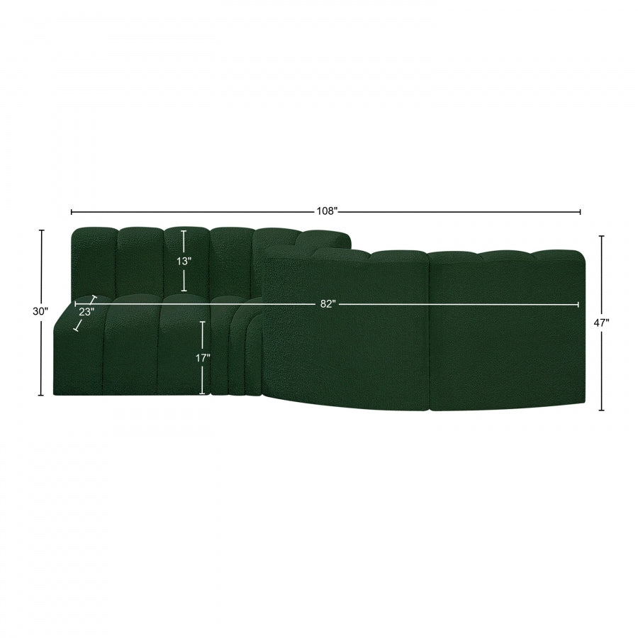 Tissu Boucle Arc 4pc. En coupe