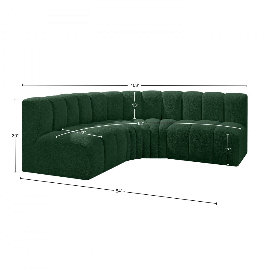 Tissu Boucle Arc 4pc. En coupe