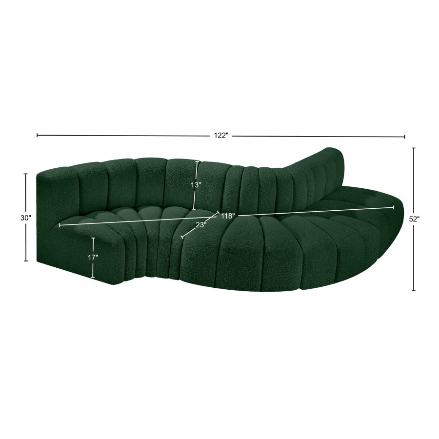 Tissu Boucle Arc 5pc. En coupe