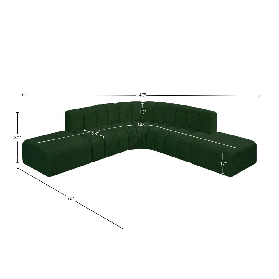 Tissu Boucle Arc 6pc. En coupe