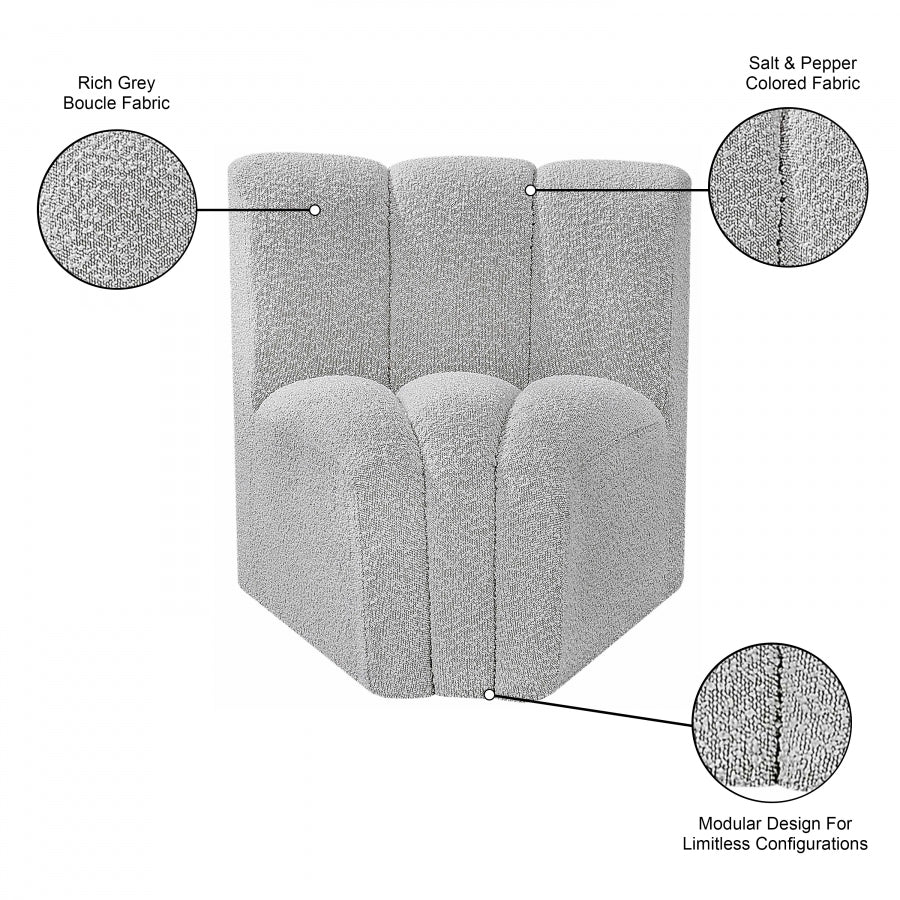 Chaise Modulaire en Tissu Arc Boucle