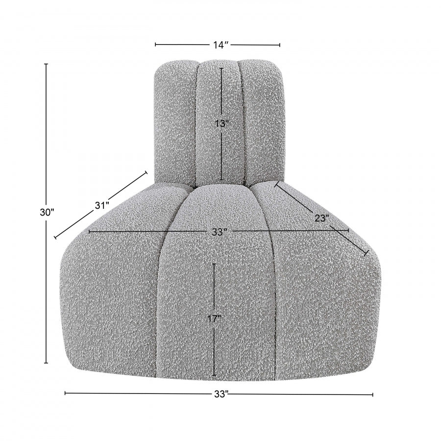 Chaise Modulaire en Tissu Arc Boucle
