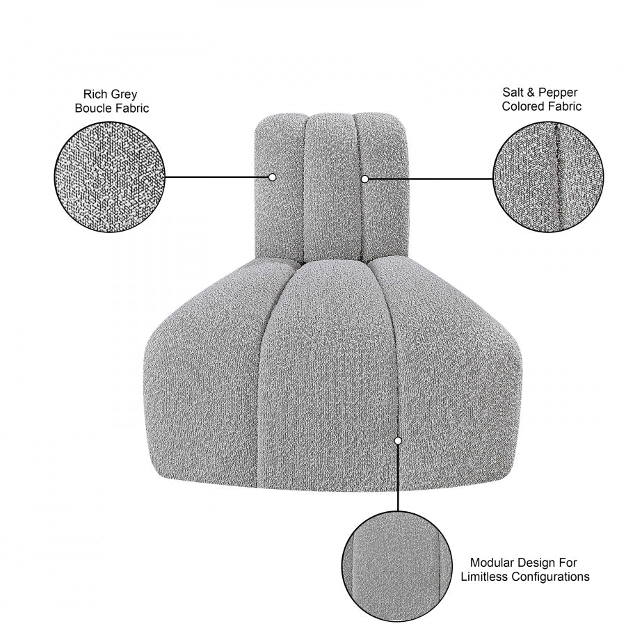 Chaise Modulaire en Tissu Arc Boucle