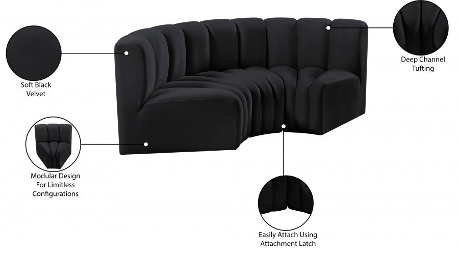 Arc Velours 3pc. En coupé