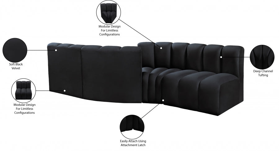 Arc Velours 4pc. En coupé