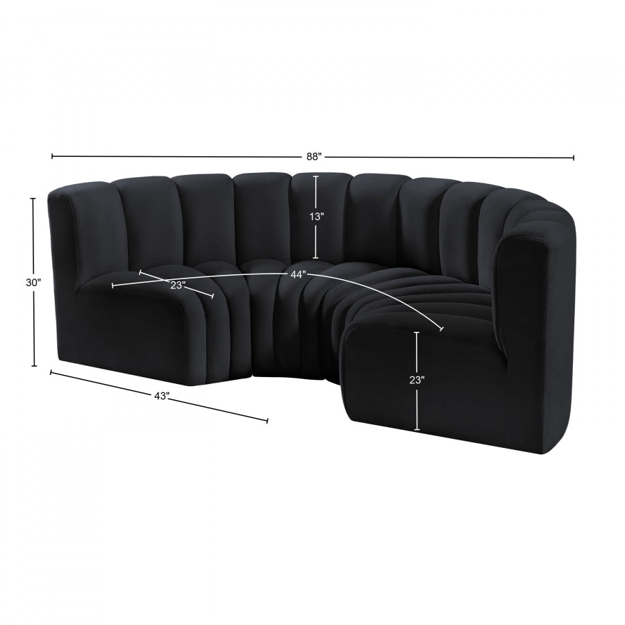 Arc Velours 4pc. En coupe
