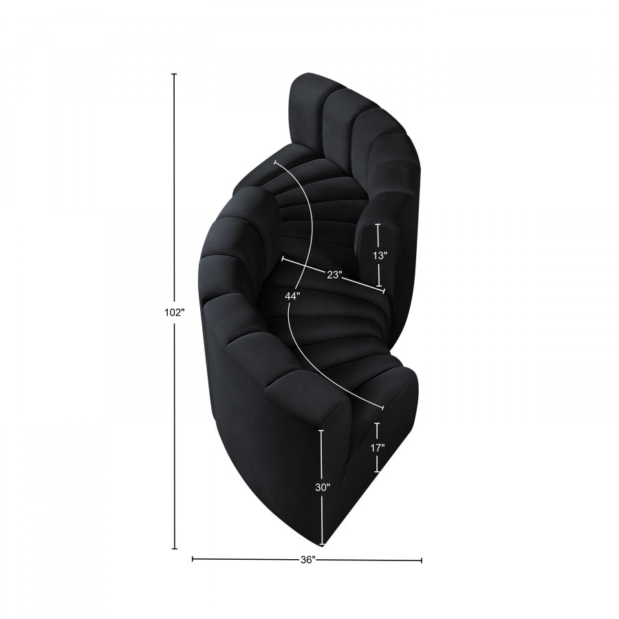 Arc Velours 4pc. En coupé