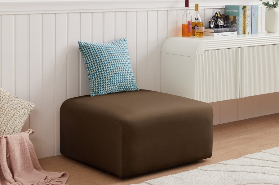 Pouf en velours Arc
