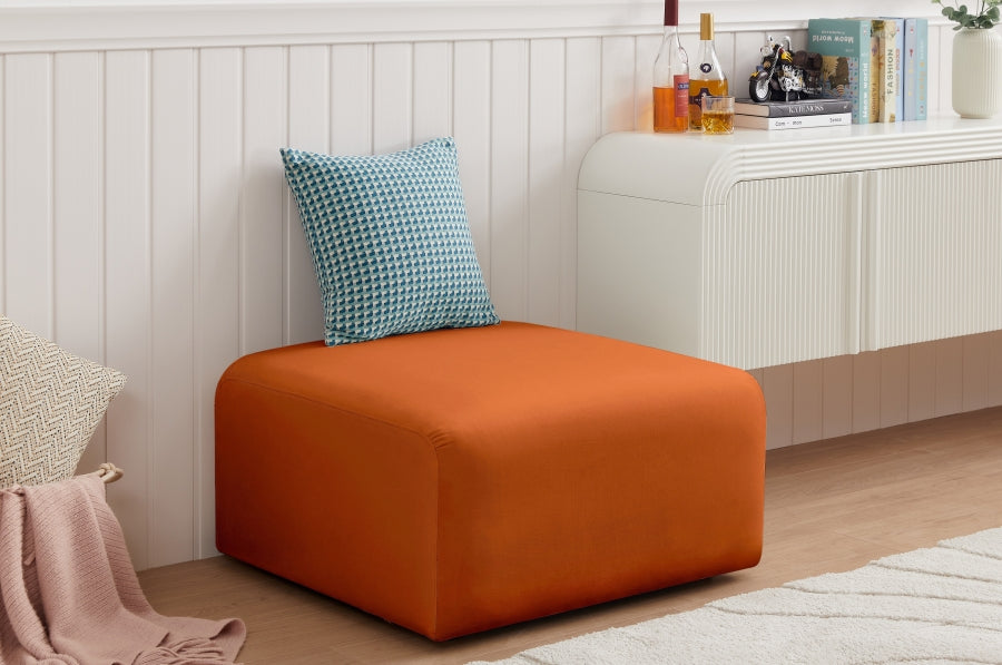 Pouf en velours Arc