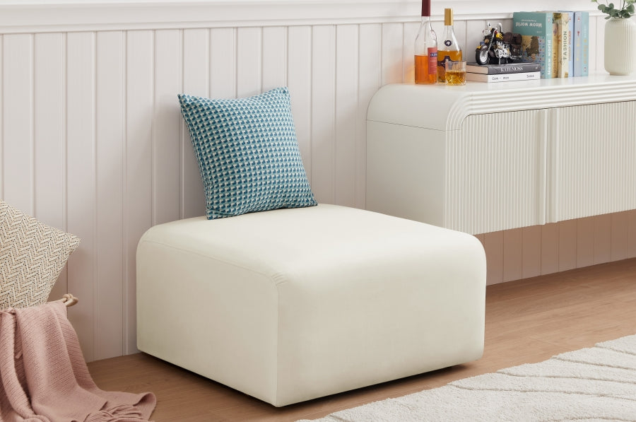 Pouf en velours Arc