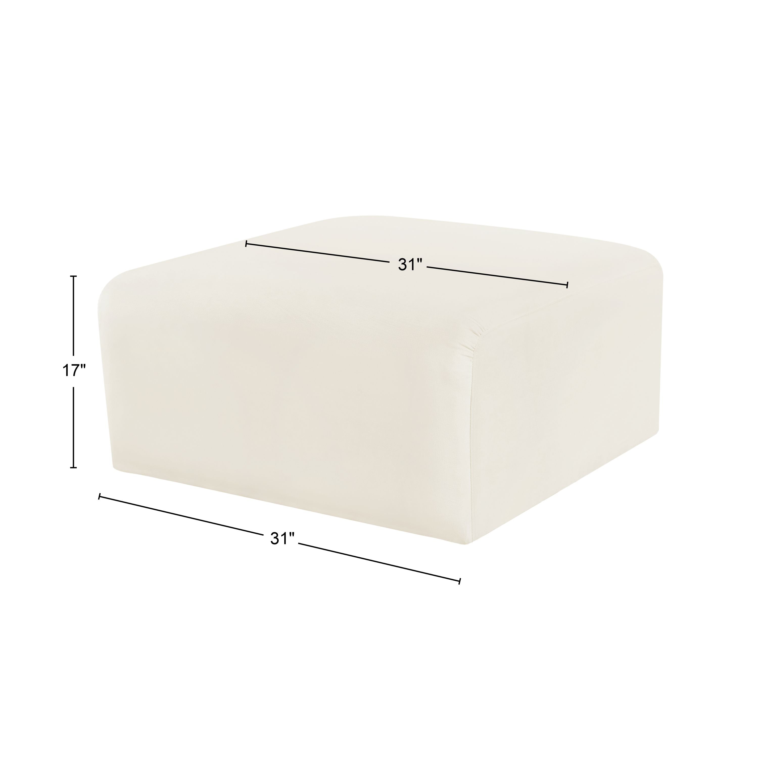 Pouf en velours Arc