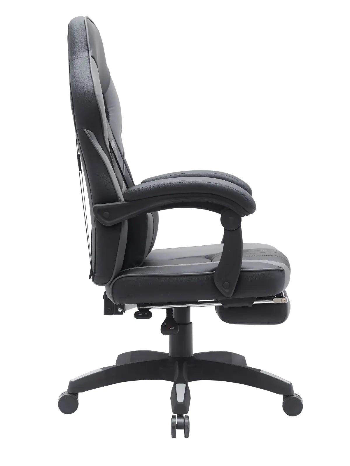 Brassed Ergonomic Gaming Chair | Black/Grey with Lumbar Support