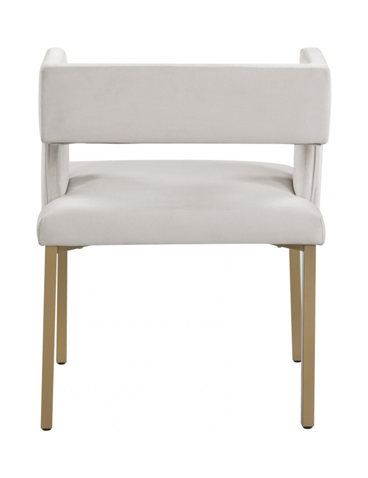 Chaises Anthony en velours beige | Duo avec pattes dorées