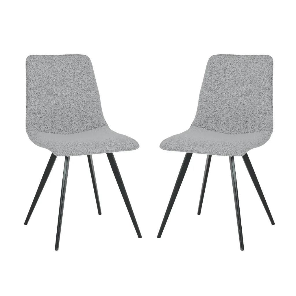 Style Minimaliste : Duo de Chaises 1005 en Tissu Gris
